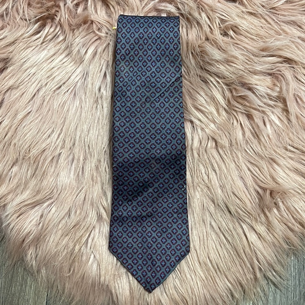 Dior Vintage Gray Silk Tie